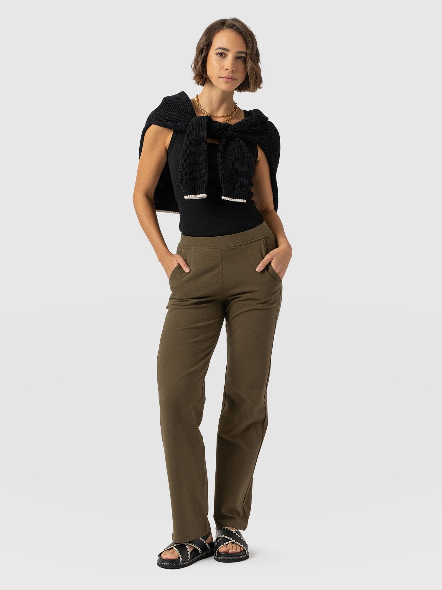 Apartment Pant Khaki - Women's Pants | Saint + Sofia® US